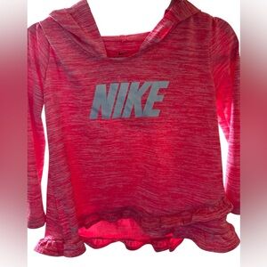 Nike Dri Fit Pink Long Sleeves and Hoodie Size 24 Months